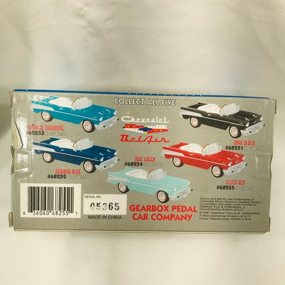 Gearbox 1997 Vintage 1957 Chevy Bel Air Convertible Serial #05365 Pedal Car New - Picture 4 of 10